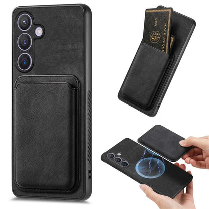 Retro Leather Card Bag Magnetic Phone Case, For Samsung Galaxy A57 5G, For Samsung Galaxy A37 5G, For Samsung Galaxy S25 Edge 5G, For Samsung Galaxy A56 5G