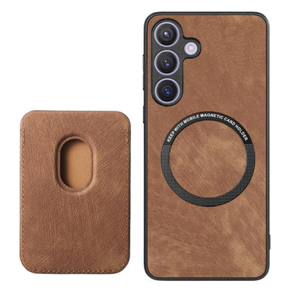 Retro Leather Card Bag Magnetic Phone Case, For Samsung Galaxy A57 5G, For Samsung Galaxy A37 5G, For Samsung Galaxy S25 Edge 5G, For Samsung Galaxy A56 5G