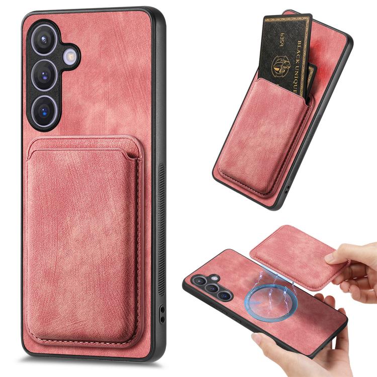 Retro Leather Card Bag Magnetic Phone Case, For Samsung Galaxy A57 5G, For Samsung Galaxy A37 5G, For Samsung Galaxy S25 Edge 5G, For Samsung Galaxy A56 5G