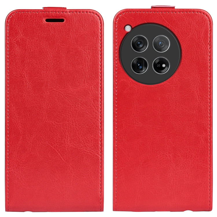 R64 Texture Single Vertical Flip Leather Phone Case, For OnePlus 12