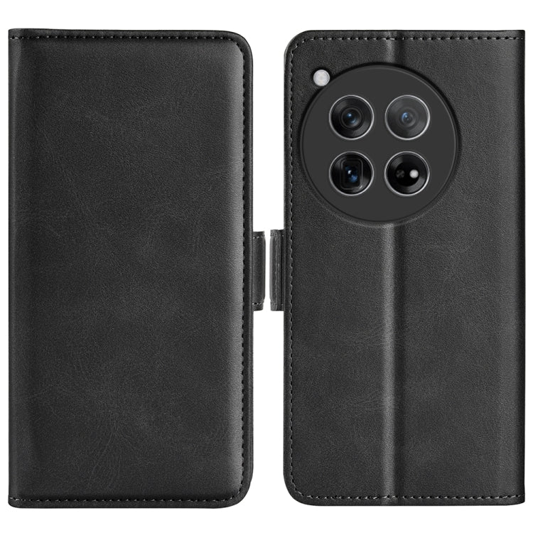 Dual-side Magnetic Buckle Horizontal Flip Leather Phone Case, For OnePlus 12