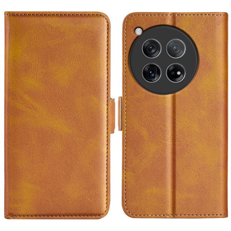 Dual-side Magnetic Buckle Horizontal Flip Leather Phone Case, For OnePlus 12