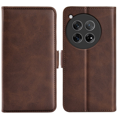 Dual-side Magnetic Buckle Horizontal Flip Leather Phone Case, For OnePlus 12