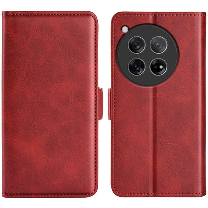 Dual-side Magnetic Buckle Horizontal Flip Leather Phone Case, For OnePlus 12