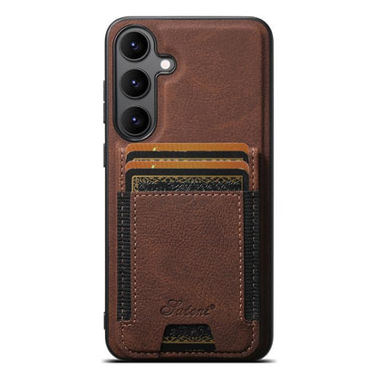 Suteni H17 Litchi Texture Leather MagSafe Detachable Wallet Phone Case, For Samsung Galaxy S26+ 5G, For Samsung Galaxy S26 Ultra 5G, For Samsung Galaxy S25 5G, For Samsung Galaxy S25+ 5G, For Samsung Galaxy S25 Ultra 5G, For Samsung Galaxy S24 Ultra 5G