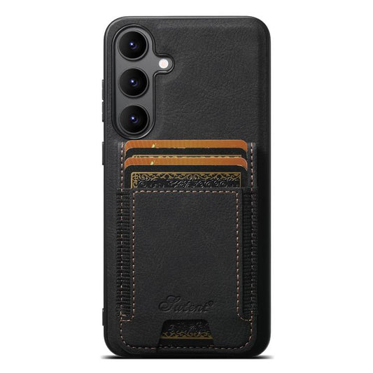 Suteni H17 Litchi Texture Leather MagSafe Detachable Wallet Phone Case, For Samsung Galaxy S25 5G, For Samsung Galaxy S25+ 5G, For Samsung Galaxy S25 Ultra 5G, For Samsung Galaxy S24 Ultra 5G, For Samsung Galaxy S24+ 5G, For Samsung Galaxy S24 5G