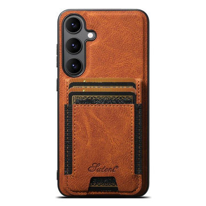 Suteni H17 Litchi Texture Leather MagSafe Detachable Wallet Phone Case, For Samsung Galaxy S26+ 5G, For Samsung Galaxy S26 Ultra 5G, For Samsung Galaxy S25 5G, For Samsung Galaxy S25+ 5G, For Samsung Galaxy S25 Ultra 5G, For Samsung Galaxy S24 Ultra 5G