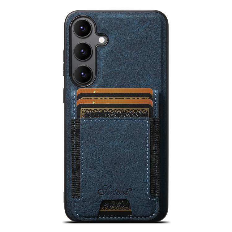 Suteni H17 Litchi Texture Leather MagSafe Detachable Wallet Phone Case, For Samsung Galaxy S26+ 5G, For Samsung Galaxy S26 Ultra 5G, For Samsung Galaxy S25 5G, For Samsung Galaxy S25+ 5G, For Samsung Galaxy S25 Ultra 5G, For Samsung Galaxy S24 Ultra 5G