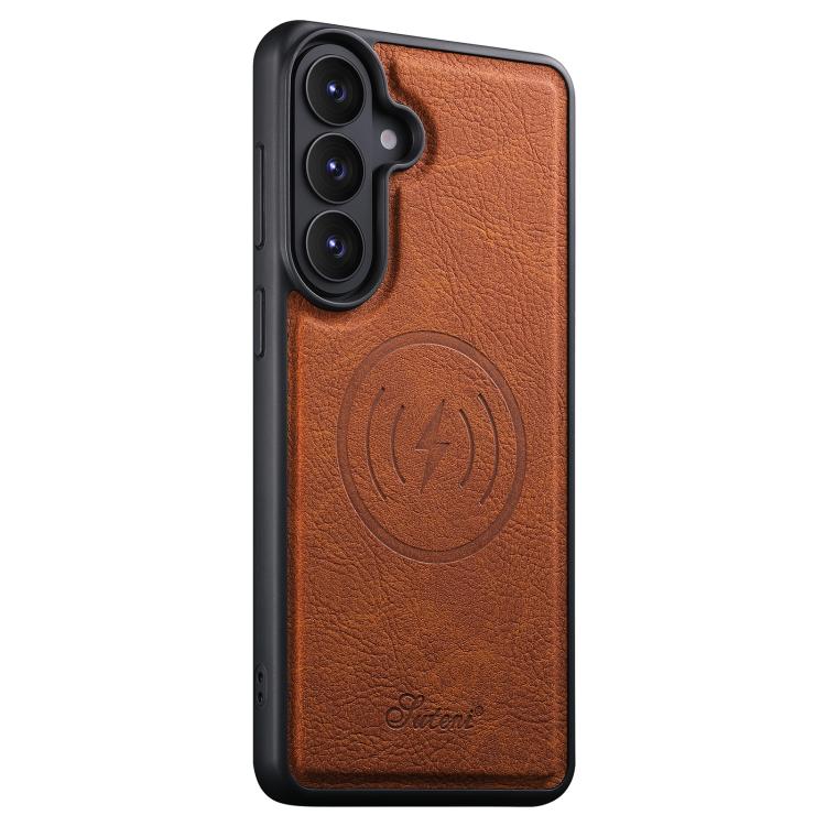 Suteni H17 Litchi Texture Leather MagSafe Detachable Wallet Phone Case, For Samsung Galaxy S26+ 5G, For Samsung Galaxy S26 Ultra 5G, For Samsung Galaxy S25 5G, For Samsung Galaxy S25+ 5G, For Samsung Galaxy S25 Ultra 5G, For Samsung Galaxy S24 Ultra 5G