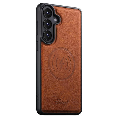 Suteni H17 Litchi Texture Leather MagSafe Detachable Wallet Phone Case, For Samsung Galaxy S26+ 5G, For Samsung Galaxy S26 Ultra 5G, For Samsung Galaxy S25 5G, For Samsung Galaxy S25+ 5G, For Samsung Galaxy S25 Ultra 5G, For Samsung Galaxy S24 Ultra 5G