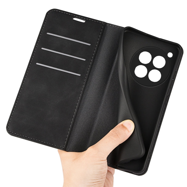 Retro-skin Magnetic Suction Leather Phone Case, For OnePlus 12