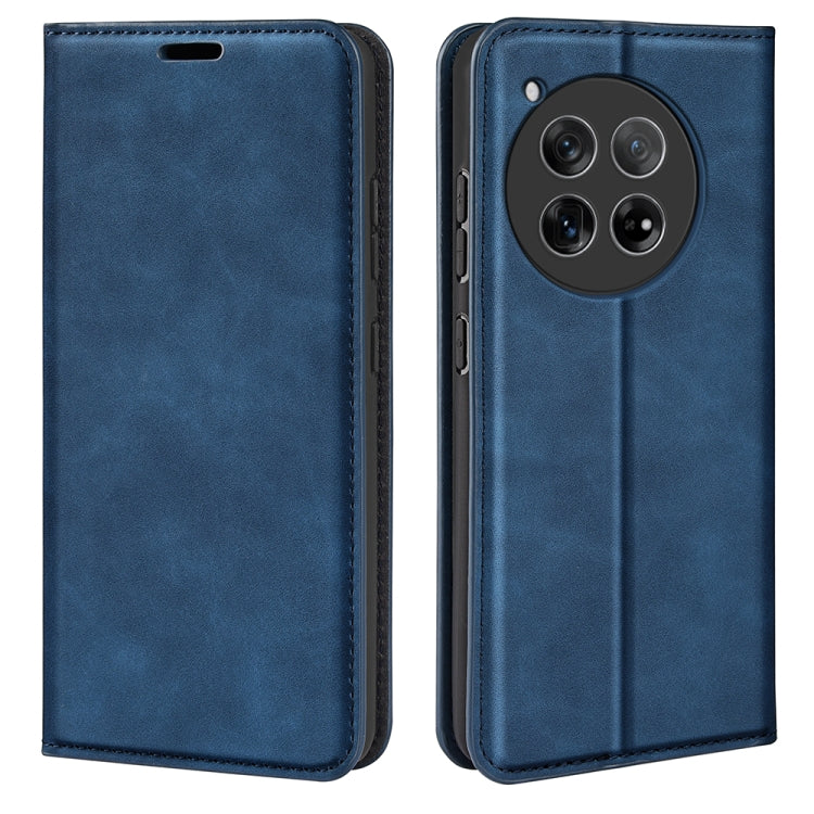Retro-skin Magnetic Suction Leather Phone Case, For OnePlus 12