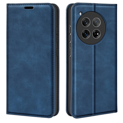 Retro-skin Magnetic Suction Leather Phone Case, For OnePlus 12