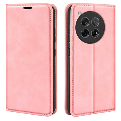 Retro-skin Magnetic Suction Leather Phone Case, For OnePlus 12