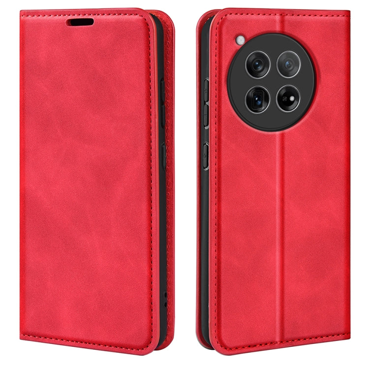 Retro-skin Magnetic Suction Leather Phone Case, For OnePlus 12