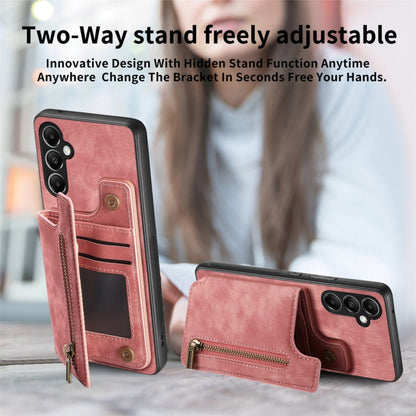 Retro Leather Zipper Wallet Back Phone Case, For Samsung Galaxy S23 FE 5G, For Samsung Galaxy M14, For Samsung Galaxy A24, For Samsung Galaxy A34 5G