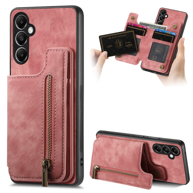 Retro Leather Zipper Wallet Back Phone Case, For Samsung Galaxy S23 FE 5G, For Samsung Galaxy M14, For Samsung Galaxy A24, For Samsung Galaxy A34 5G