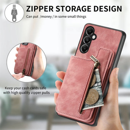 Retro Leather Zipper Wallet Back Phone Case, For Samsung Galaxy S23 FE 5G, For Samsung Galaxy M14, For Samsung Galaxy A24, For Samsung Galaxy A34 5G