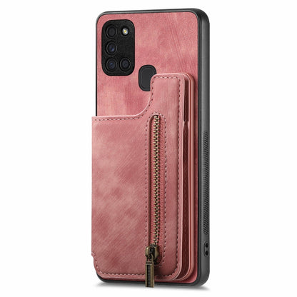 Retro Leather Zipper Wallet Back Phone Case, For Samsung Galaxy M53 5G, For Samsung Galaxy M33, For Samsung Galaxy A73 5G, For Samsung Galaxy A33 5G