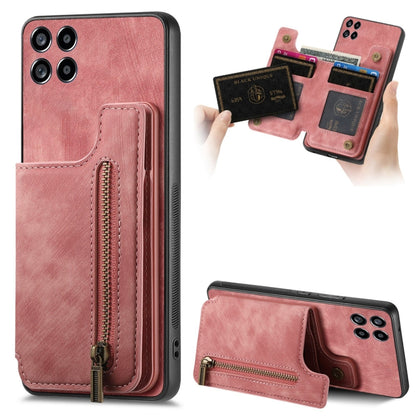 Retro Leather Zipper Wallet Back Phone Case, For Samsung Galaxy A22 4G, For Samsung Galaxy A22 5G, For Samsung Galaxy A32 4G, For Samsung Galaxy A32 5G