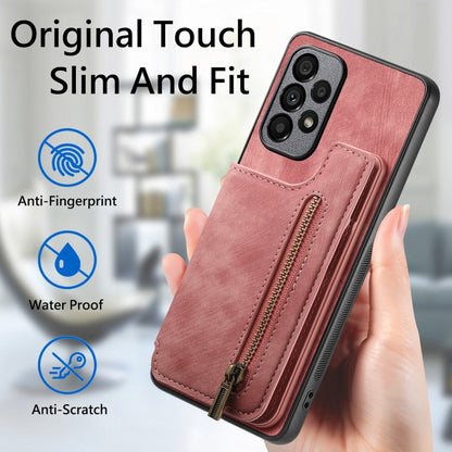 Retro Leather Zipper Wallet Back Phone Case, For Samsung Galaxy A52 4G/5G, For Samsung Galaxy A72 4G/5G, For Samsung Galaxy S20, For Samsung Galaxy A70/A70s
