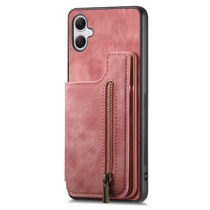 Retro Leather Zipper Wallet Back Phone Case, For Samsung Galaxy A22 4G, For Samsung Galaxy A22 5G, For Samsung Galaxy A32 4G, For Samsung Galaxy A32 5G