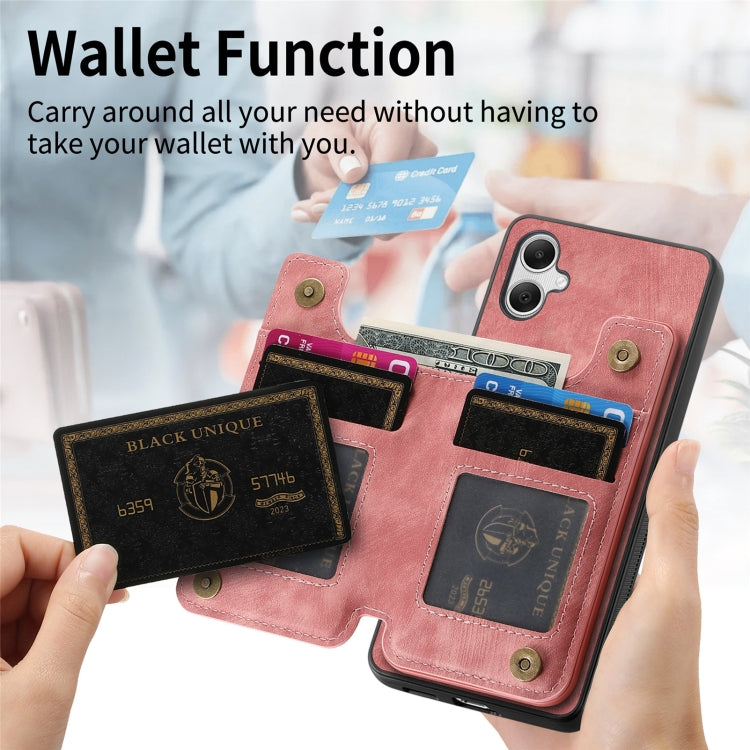 Retro Leather Zipper Wallet Back Phone Case, For Samsung Galaxy A22 4G, For Samsung Galaxy A22 5G, For Samsung Galaxy A32 4G, For Samsung Galaxy A32 5G