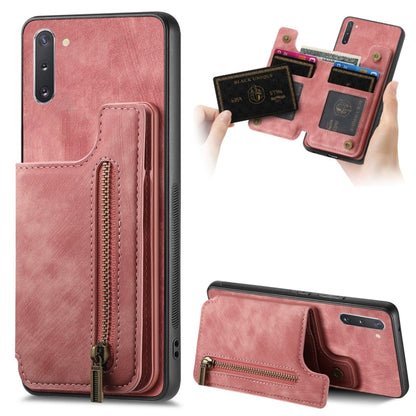 Retro Leather Zipper Wallet Back Phone Case, For Samsung Galaxy A30/A20/M10s, For Samsung Galaxy A50/A30s/A50s, For Samsung Galaxy Note10, For Samsung Galaxy Note10+