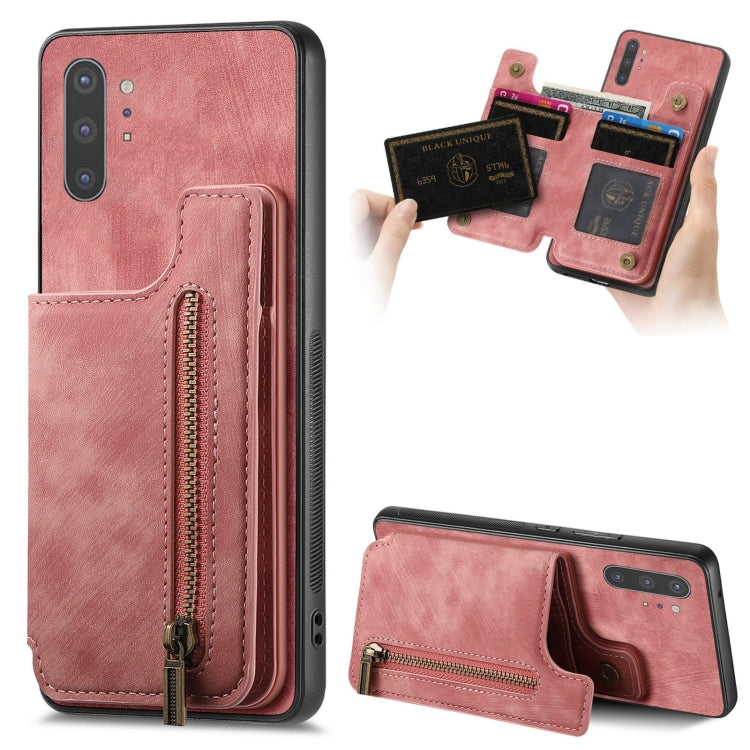Retro Leather Zipper Wallet Back Phone Case, For Samsung Galaxy A30/A20/M10s, For Samsung Galaxy A50/A30s/A50s, For Samsung Galaxy Note10, For Samsung Galaxy Note10+