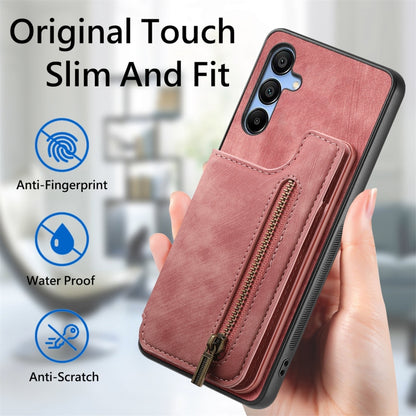 Retro Leather Zipper Wallet Back Phone Case, For Samsung Galaxy Note10+