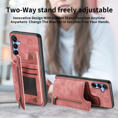 Retro Leather Zipper Wallet Back Phone Case, For Samsung Galaxy Note10+