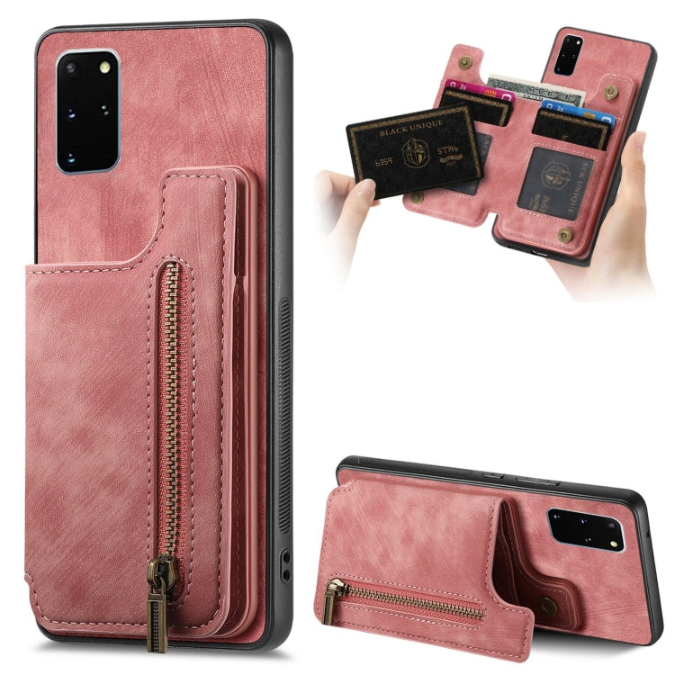 Retro Leather Zipper Wallet Back Phone Case, For Samsung Galaxy S20 FE, For Samsung Galaxy A52 4G/5G, For Samsung Galaxy A72 4G/5G, For Samsung Galaxy S20