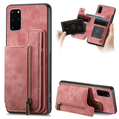 Retro Leather Zipper Wallet Back Phone Case, For Samsung Galaxy S20 FE, For Samsung Galaxy A52 4G/5G, For Samsung Galaxy A72 4G/5G, For Samsung Galaxy S20