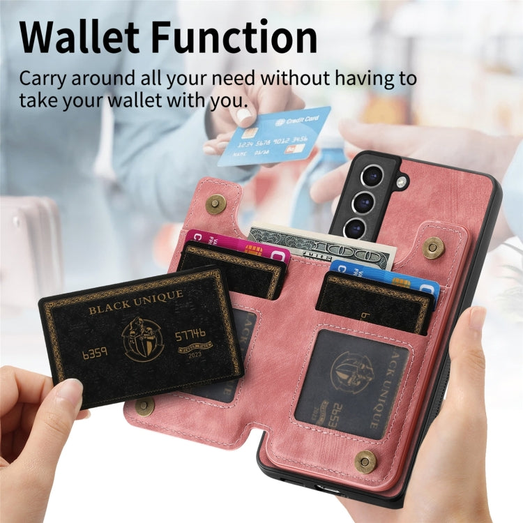 Retro Leather Zipper Wallet Back Phone Case, For Samsung Galaxy S21 5G, For Samsung Galaxy A31, For Samsung Galaxy A71, For Samsung Galaxy A51