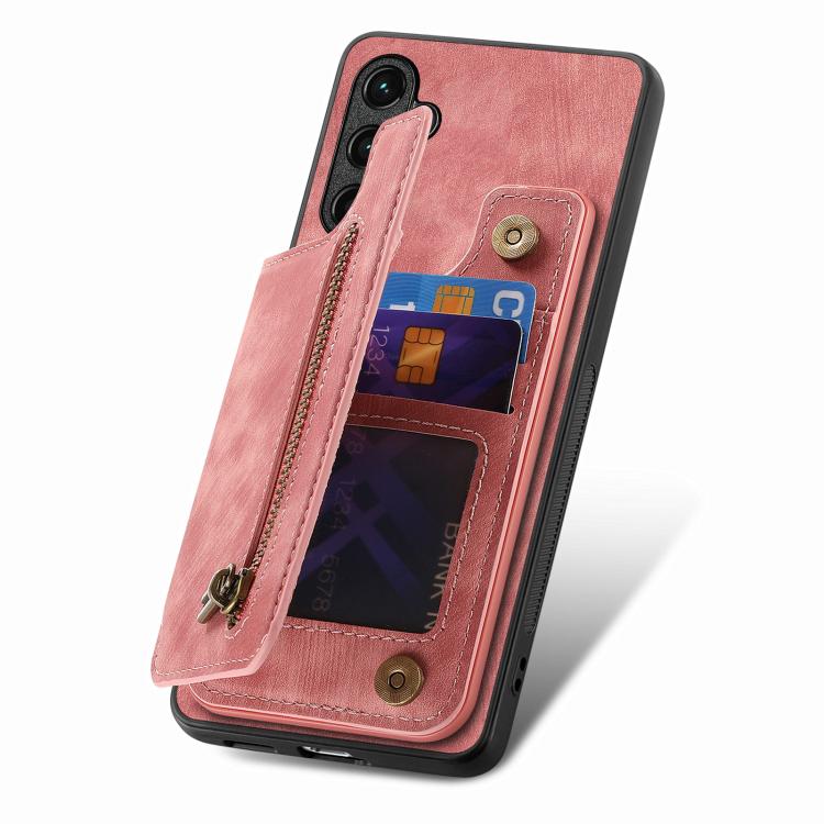 Retro Leather Zipper Wallet Back Phone Case, For Samsung Galaxy A36, For Samsung Galaxy S25 5G, For Samsung Galaxy S25+ 5G, For Samsung Galaxy S25 Ultra 5G