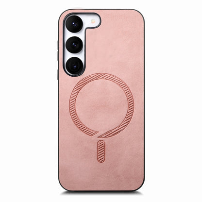 Solid Color Retro Magsafe PU Back Cover Phone Case, For Samsung Galaxy S23 Ultra 5G, For Samsung Galaxy S23+ 5G, For Samsung Galaxy S23 5G