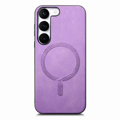 Solid Color Retro Magsafe PU Back Cover Phone Case, For Samsung Galaxy S23 Ultra 5G, For Samsung Galaxy S23+ 5G, For Samsung Galaxy S23 5G