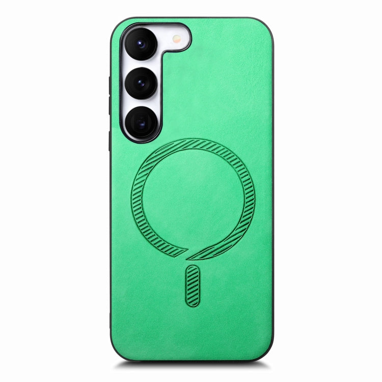 Solid Color Retro Magsafe PU Back Cover Phone Case, For Samsung Galaxy S23 Ultra 5G, For Samsung Galaxy S23+ 5G, For Samsung Galaxy S23 5G