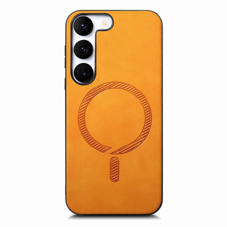 Solid Color Retro Magsafe PU Back Cover Phone Case, For Samsung Galaxy S23 Ultra 5G, For Samsung Galaxy S23+ 5G, For Samsung Galaxy S23 5G