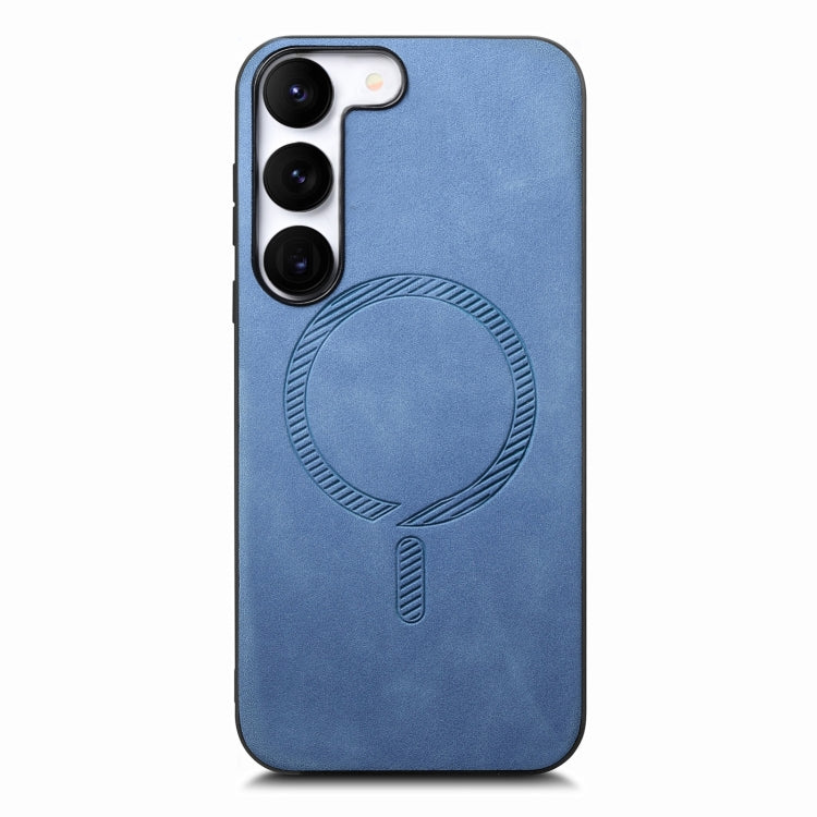 Solid Color Retro Magsafe PU Back Cover Phone Case, For Samsung Galaxy S23 Ultra 5G, For Samsung Galaxy S23+ 5G, For Samsung Galaxy S23 5G