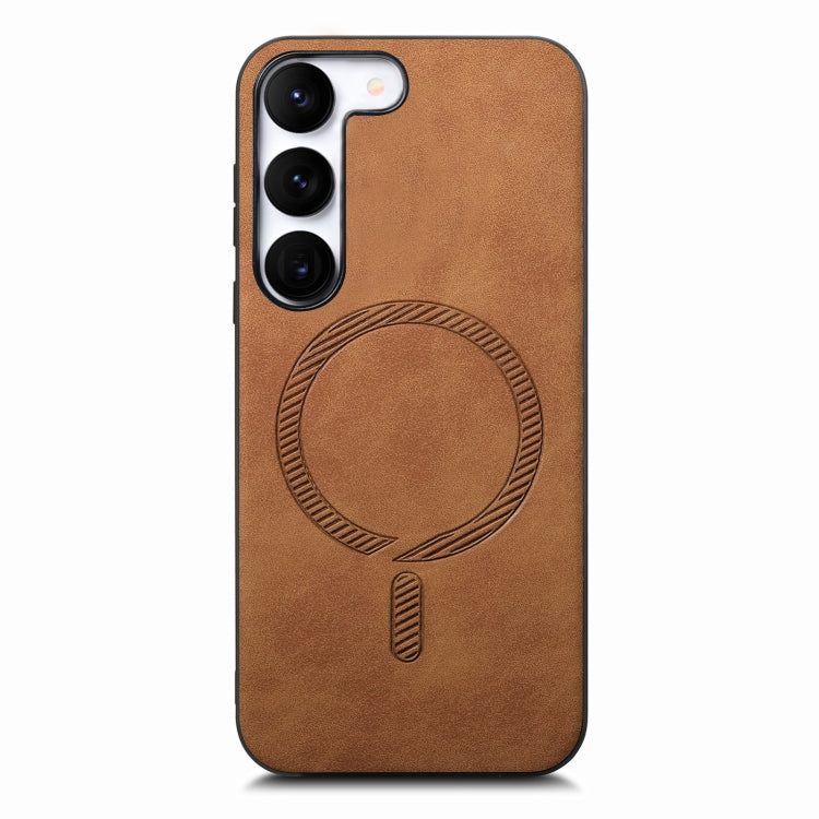 Solid Color Retro Magsafe PU Back Cover Phone Case, For Samsung Galaxy S23 Ultra 5G, For Samsung Galaxy S23+ 5G, For Samsung Galaxy S23 5G