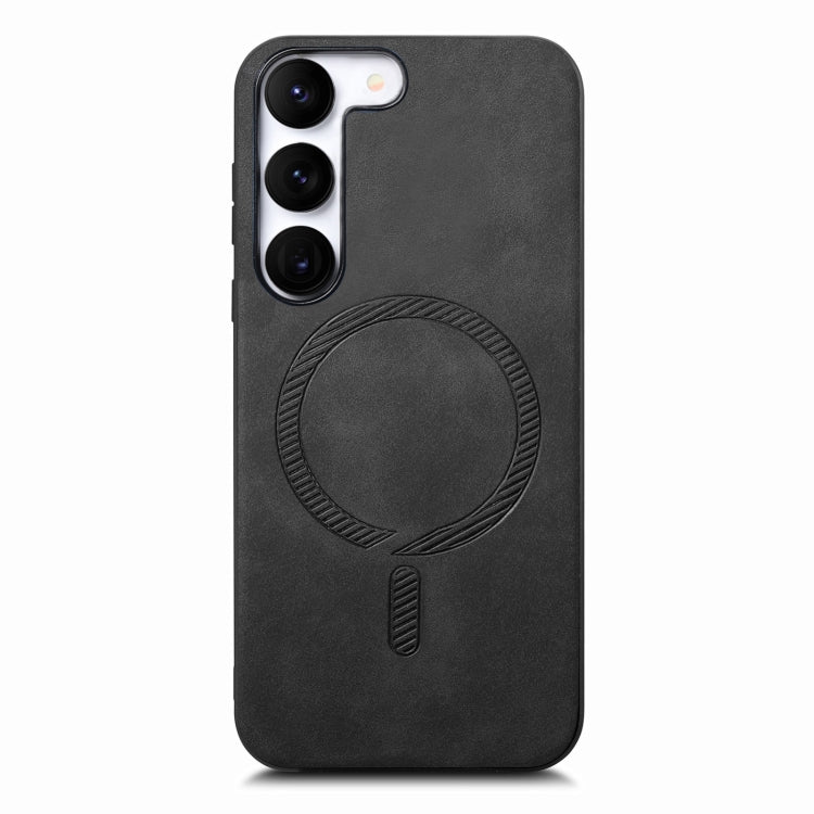 Solid Color Retro Magsafe PU Back Cover Phone Case, For Samsung Galaxy S23 Ultra 5G, For Samsung Galaxy S23+ 5G, For Samsung Galaxy S23 5G