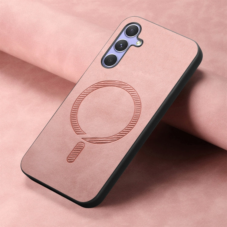 Solid Color Retro Magsafe PU Back Cover Phone Case, For Samsung Galaxy A14