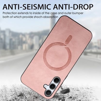 Solid Color Retro Magsafe PU Back Cover Phone Case, For Samsung Galaxy A14