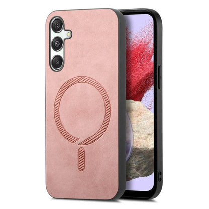 Solid Color Retro Magsafe PU Back Cover Phone Case, For Samsung Galaxy A16, For Samsung Galaxy M34 / F34 5G, For Samsung Galaxy M54 / F54 5G