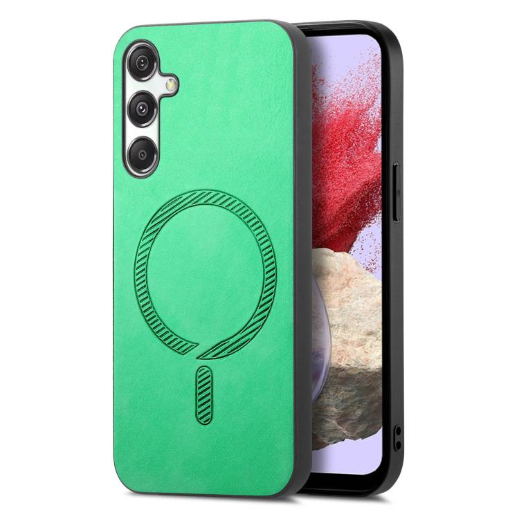 Solid Color Retro Magsafe PU Back Cover Phone Case, For Samsung Galaxy A16, For Samsung Galaxy M34 / F34 5G, For Samsung Galaxy M54 / F54 5G