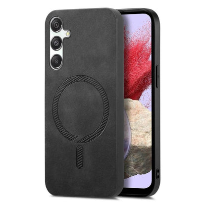 Solid Color Retro Magsafe PU Back Cover Phone Case, For Samsung Galaxy A16, For Samsung Galaxy M34 / F34 5G, For Samsung Galaxy M54 / F54 5G