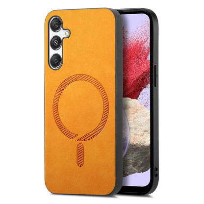 Solid Color Retro Magsafe PU Back Cover Phone Case, For Samsung Galaxy A16, For Samsung Galaxy M34 / F34 5G, For Samsung Galaxy M54 / F54 5G