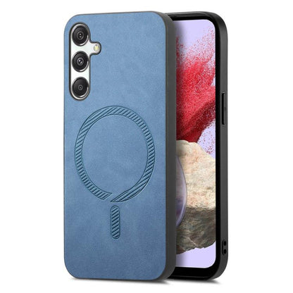 Solid Color Retro Magsafe PU Back Cover Phone Case, For Samsung Galaxy A16, For Samsung Galaxy M34 / F34 5G, For Samsung Galaxy M54 / F54 5G