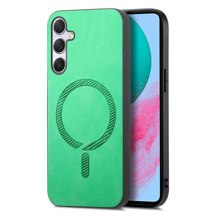 Solid Color Retro Magsafe PU Back Cover Phone Case, For Samsung Galaxy A16, For Samsung Galaxy M34 / F34 5G, For Samsung Galaxy M54 / F54 5G